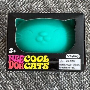 NeeDoh Cool Cats Teal Cat Stress Toy NIB AUTHENTIC